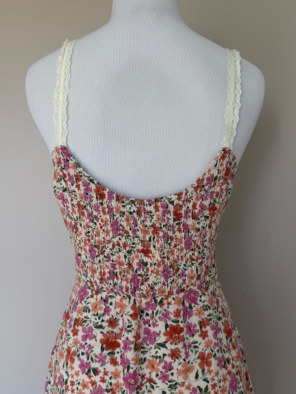 0331 - Commense Floral Print Trim Cami Midi Dress - Picture 8 of 14